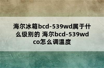 海尔冰箱bcd-539wd属于什么级别的 海尔bcd-539wdco怎么调温度